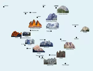 Eastern dolomites includes some of the most famous mountains of the Dolomites.