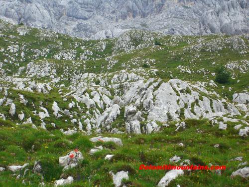 shaped rock under the glacier