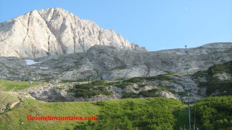 summer marmolada ski slope