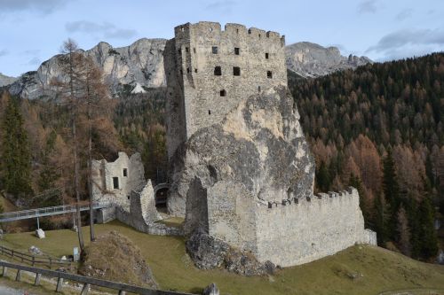 below  the castle