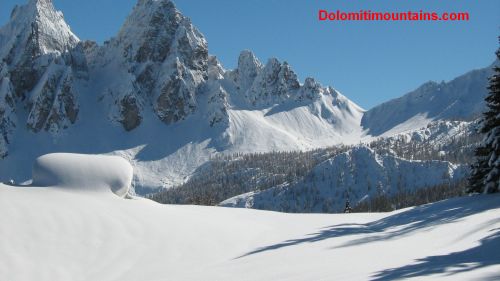 Photos of winter in the dolomites