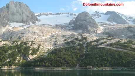 the glacier in summer