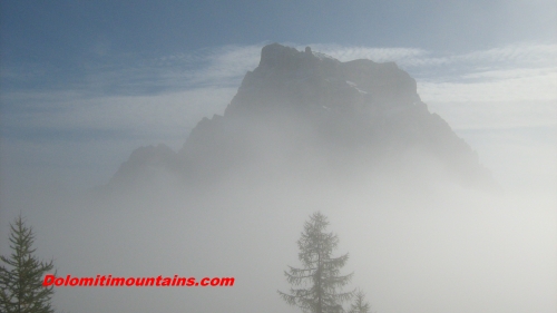 Massive Mountain View through the mist