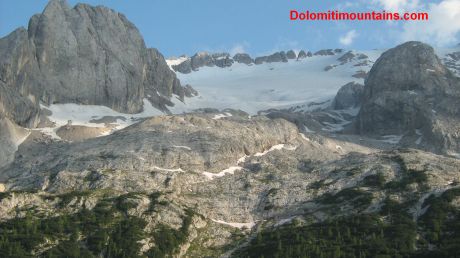 the summit and the glacier